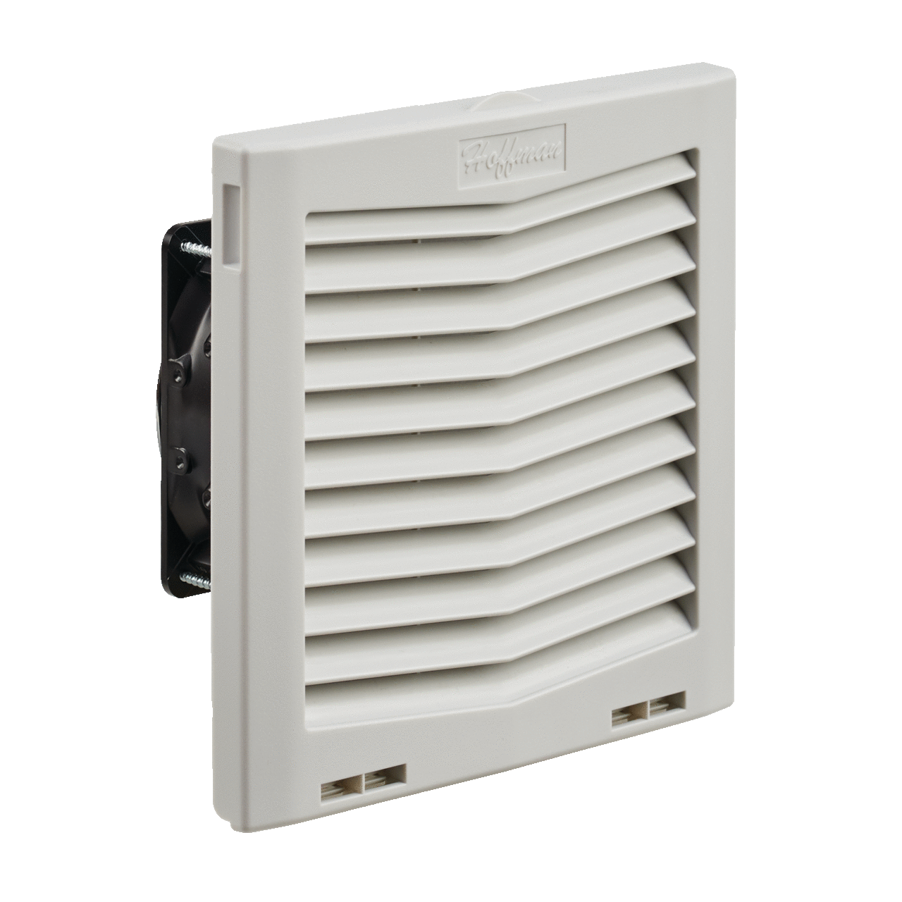 HF09 Side-Mount Filter Fan, 24V 70CFM, Lt Gray