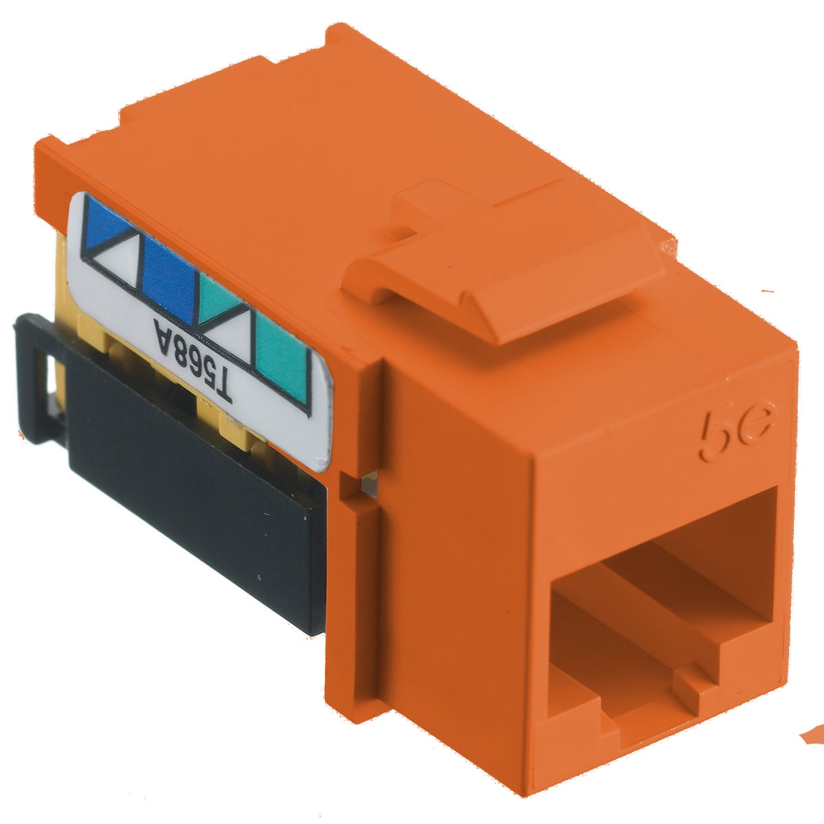 Net Select, Jack, Cat5e, 8-Position, Universal A/B, Orange, 24 Pack