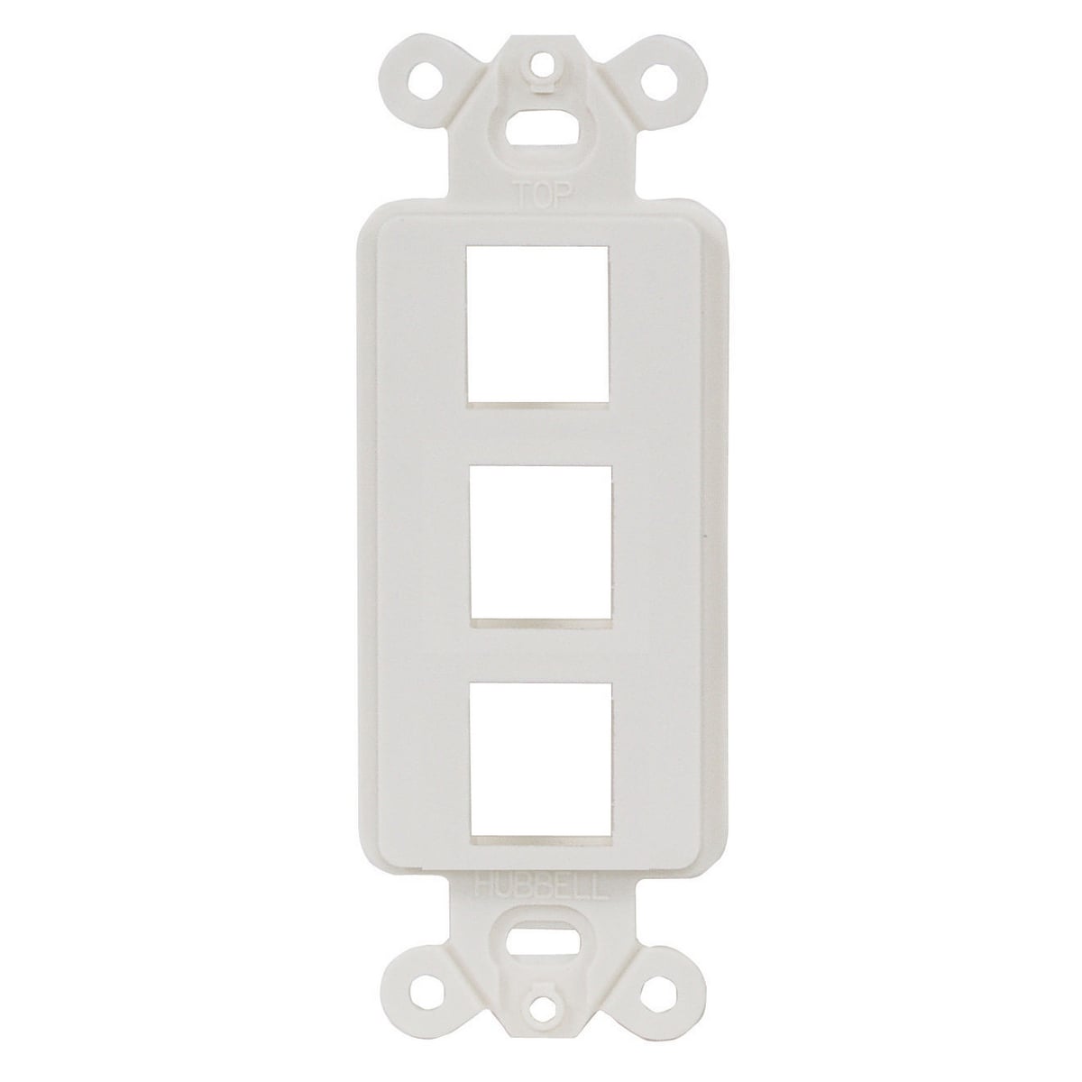 Phone/Data/Multimedia Component, StyleLine Outlet Frame, 3-Port, Office White