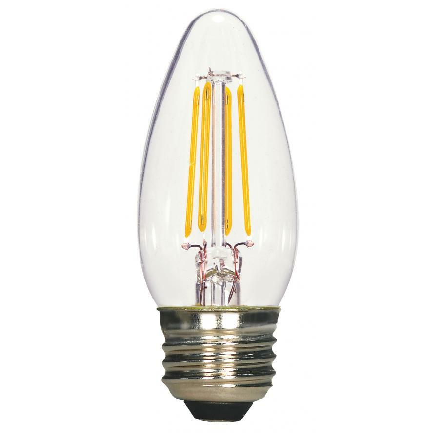 4.5 Watt B11 LED Lamp - Clear - Medium Base - 2700K - 350 Lumens - 120 Volts - 3-Pack