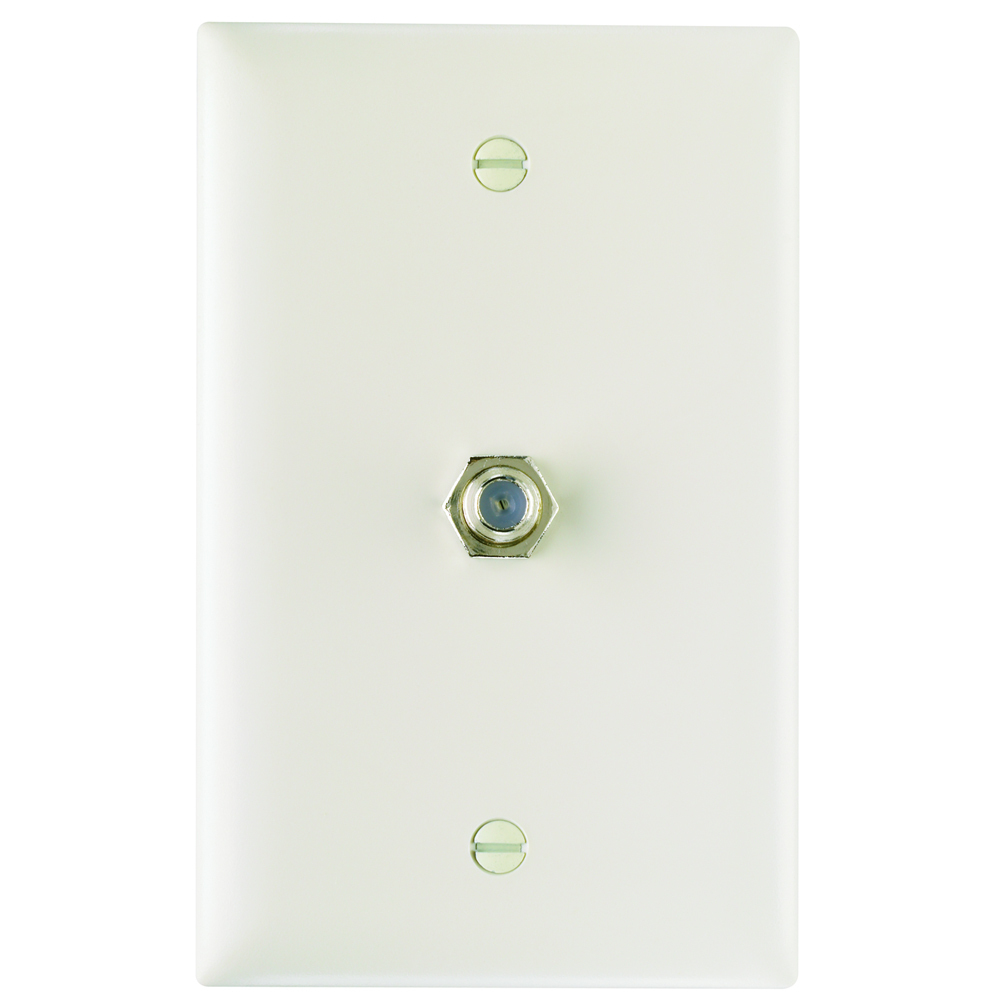 1 GHz F-Coupler Wall Plate, Light Almond (M10)