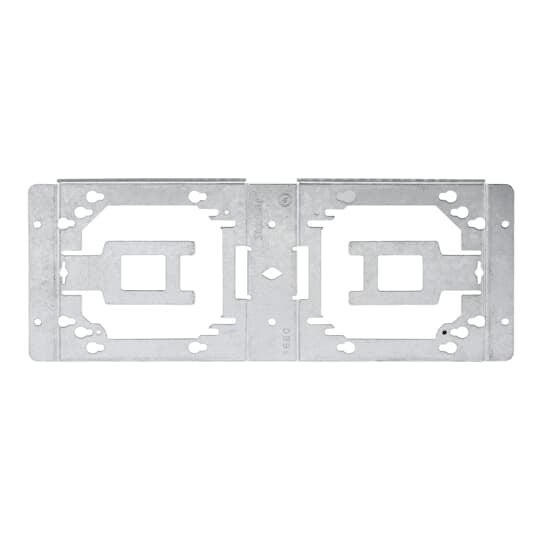 Pre-Fabricated Dual-Box Bracket, Accommodates 2 Outlet Boxes 4 Inches or 4-11/16 Inches, Galvanized Finish