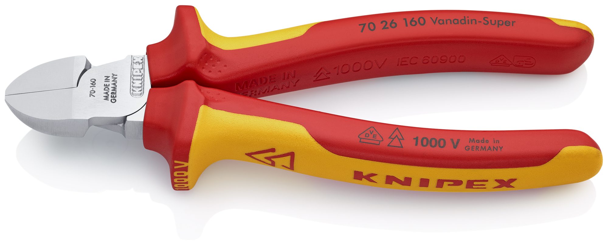 Diagonal Cutters-1000V Insulated, 6 1/4 in., Multi-Component, VDE