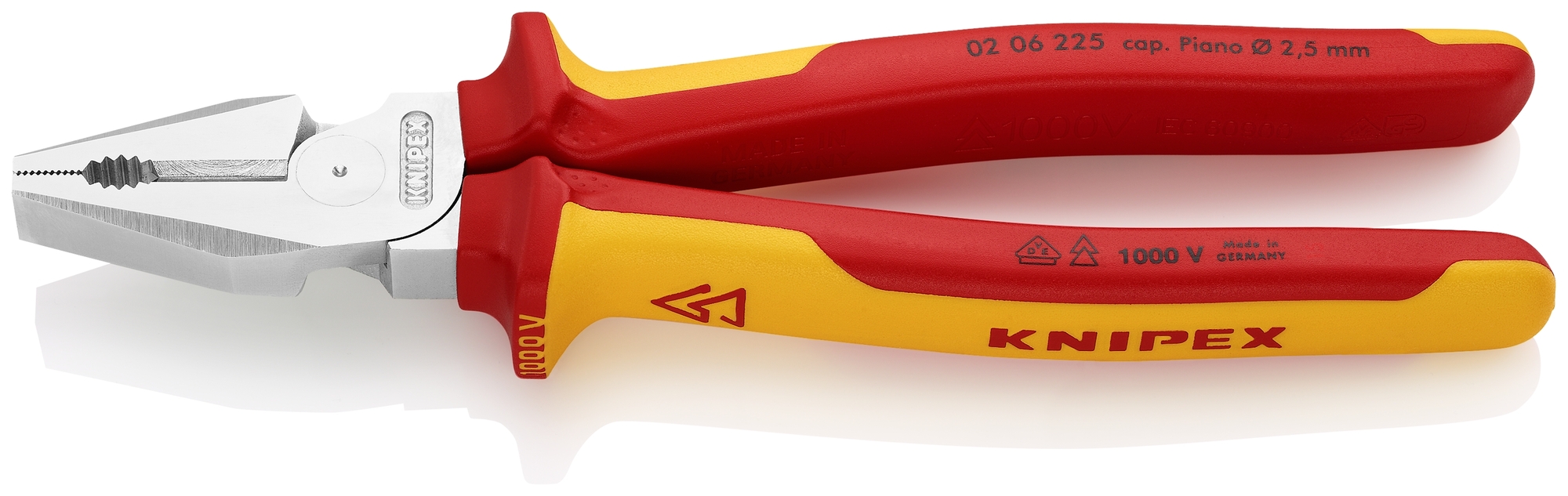 High Leverage Combination Pliers-1000V Insulated, 9 in., Multi-Component, VDE