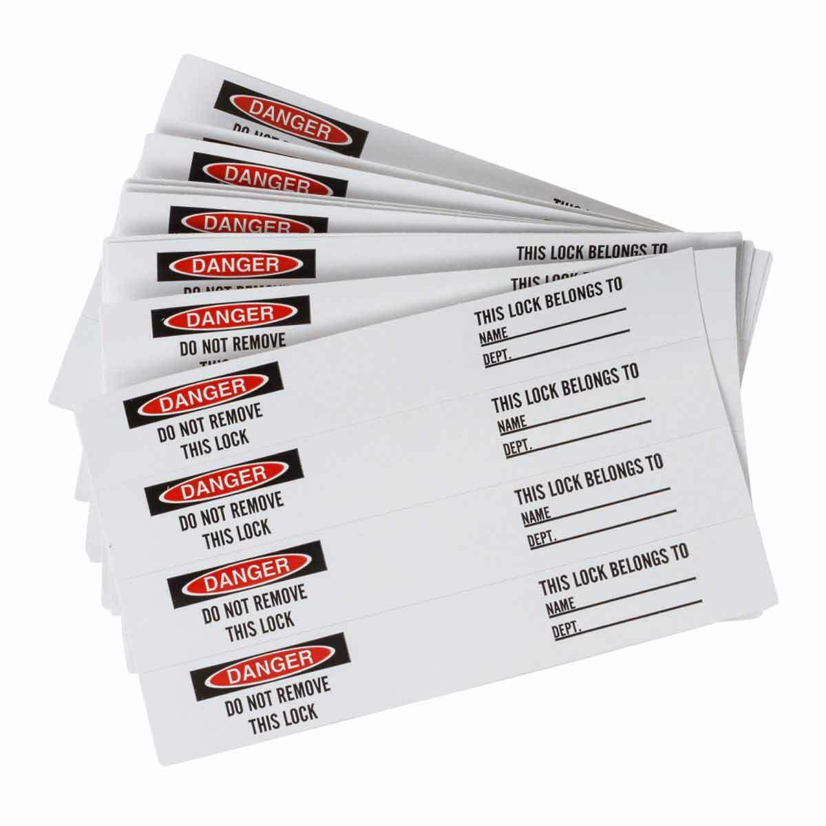 Padlock Labels Vinyl DANGER English 40PK