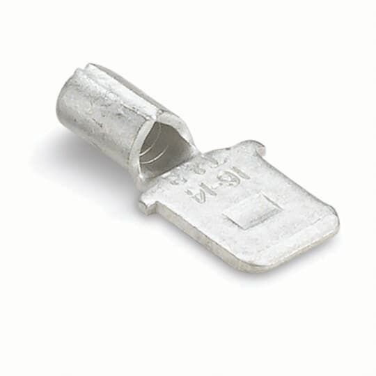 Non-Insulated Male Tab, Length .68 Inches, Tab Size .250x.032, Wire Range #16-#14 AWG, Copper, Tin Plated