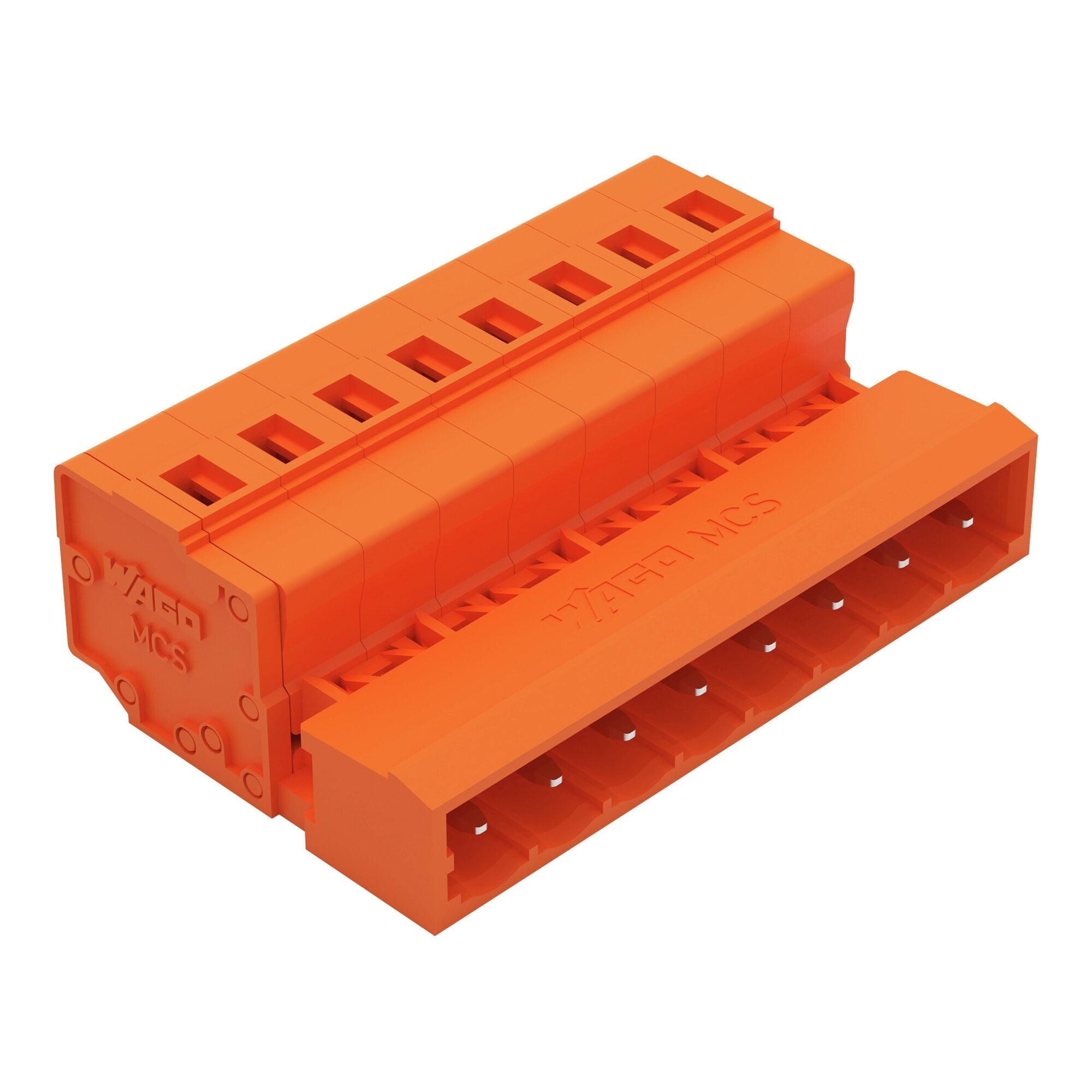 1-conductor male connector; CAGE CLAMP; 2.5 mm; Pin spacing 5.08 mm; 8-pole; 2,50 mm; orange