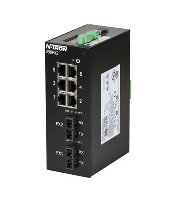 308FX2 Industrial Ethernet Switch with Monitoring, SC 2km