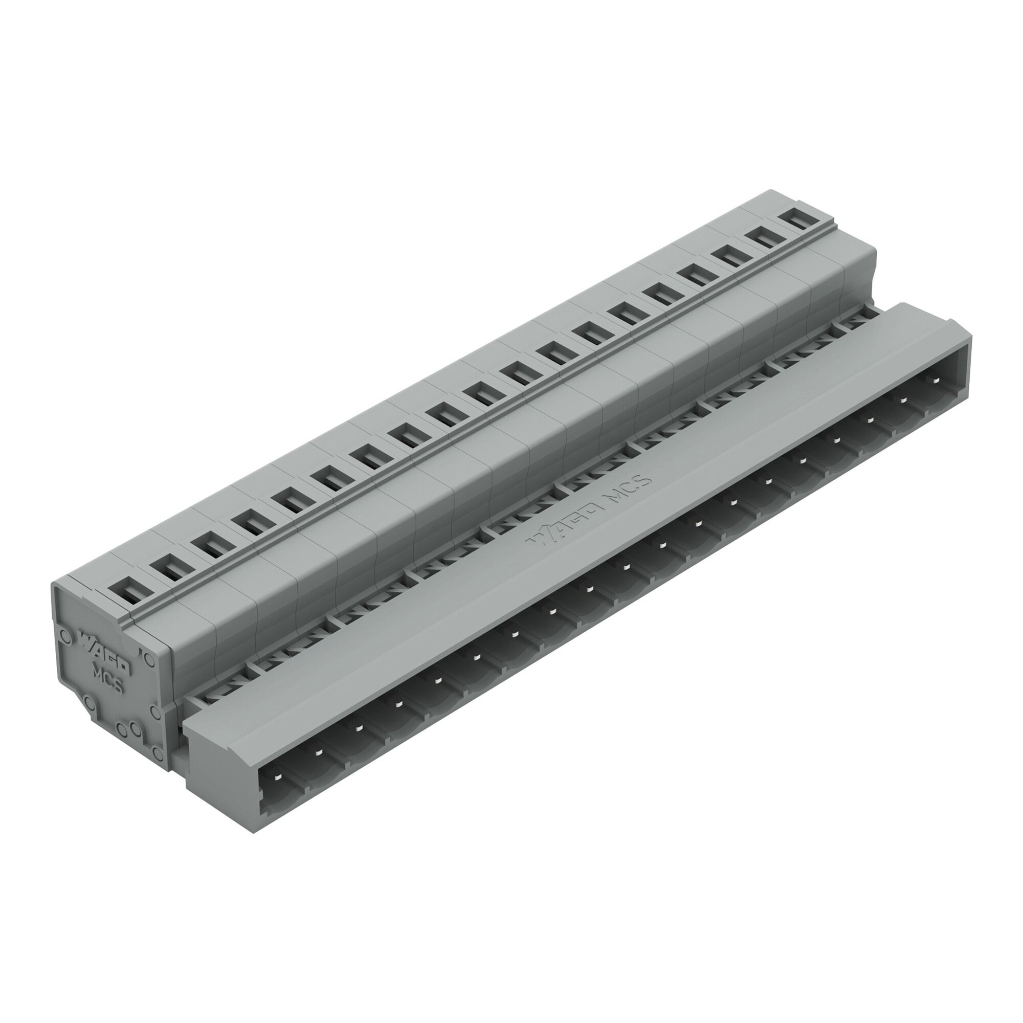 1-conductor male connector; CAGE CLAMP; 2.5 mm; Pin spacing 5 mm; 19-pole; 2,50 mm; gray