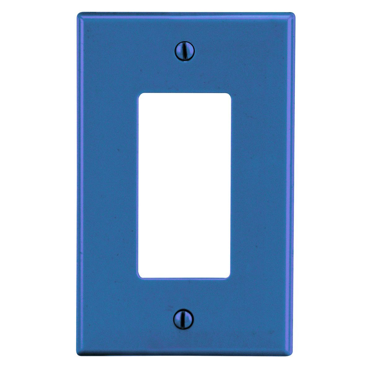 Wallplate, Mid-Size 1-Gang, 1) Decorator, Blue