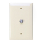 Midsize Video Wall Jack, F Connector, Light Almond
