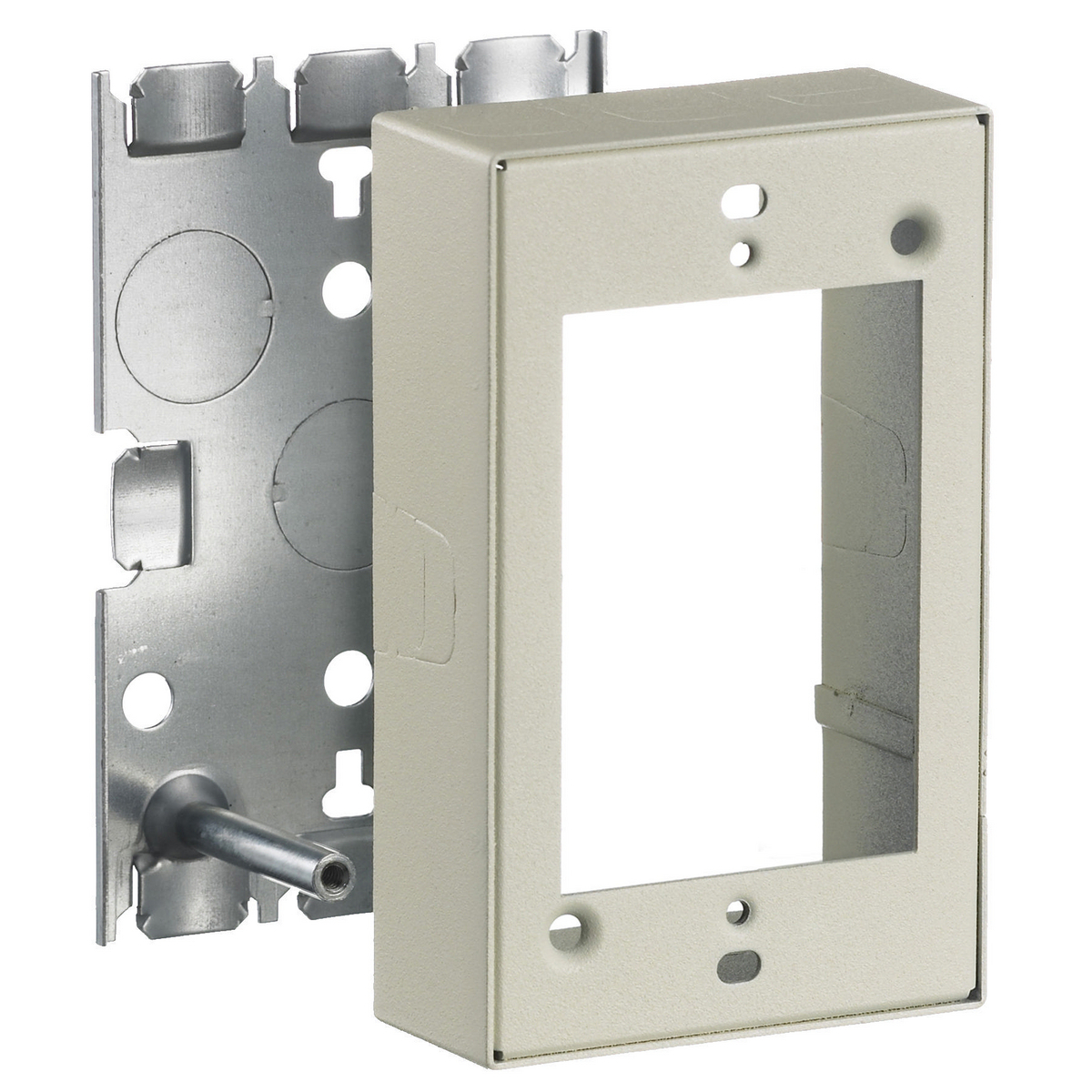 Metal Raceway, Box, Low Profile, HBL500/700/750 Series, Ivory