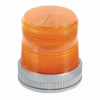 XTRA-Brite Multi-Mode Flashing Beacon, 120 VAC, LED Lamp, 3-3/4 in Dia, 3/4 in NPT Surface Mount, Amber