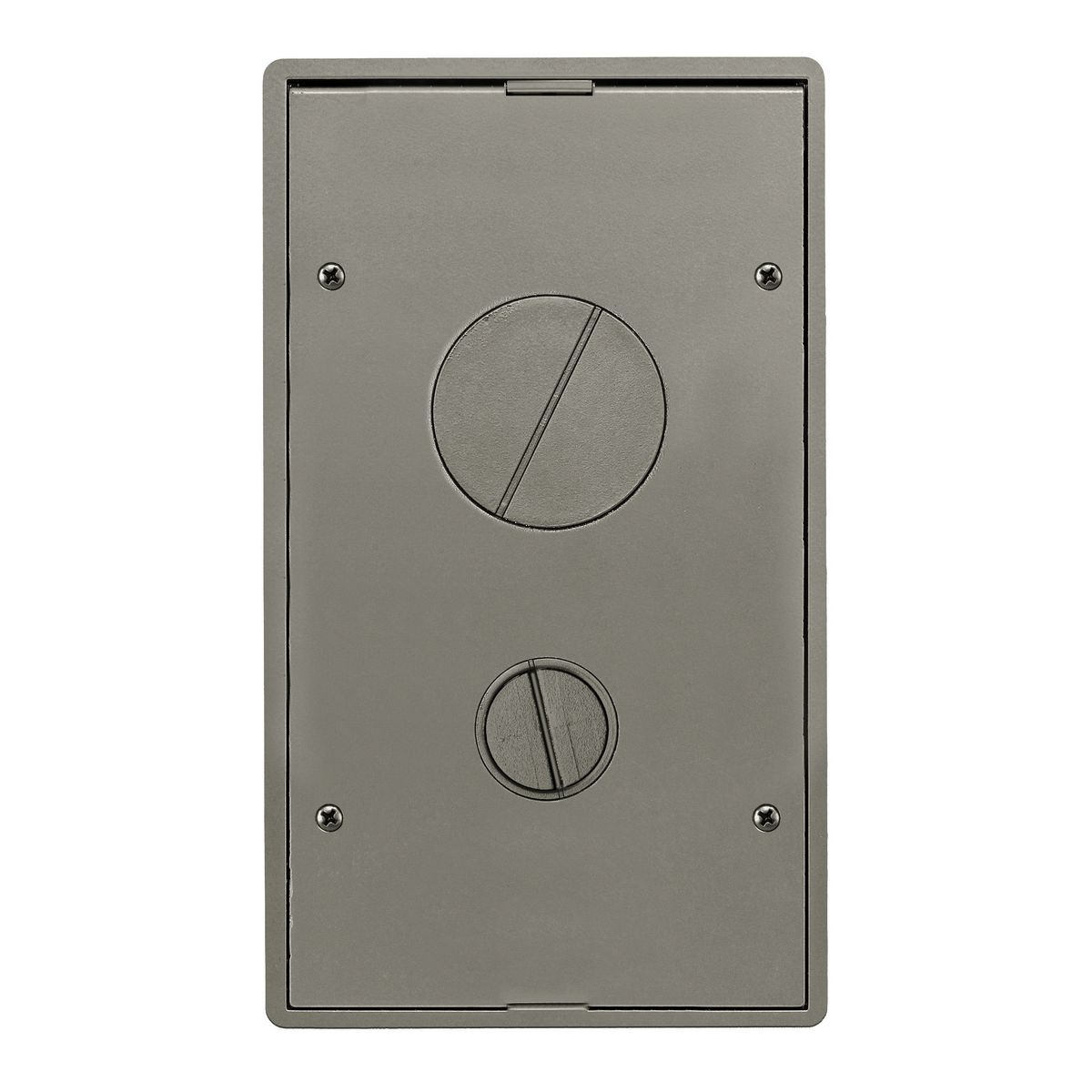 Concrete Floors, Recessed, CFB2G & CFB4G Rectangular Series, Flush Furniture Feed Cover Assembly, Satin Nickel Powder Paint Finish
