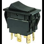 IDEAL, Rocker Switch, Full-Size, On-Off-On, Voltage Rating: 125, 227 VAC, Amperage Rating: 20, 15 AMP, Action: DPDT, Number Of Poles: 2, Connection: Spade, 6 Terminals, Size: 1.700 IN Length X 0.970 IN Weight X 190 IN Height, Mounting: 0.830 IN X 1.450 IN Hole, Operating Temperature: 32 To 185 DEG F, Hp Rating: 2 HP At 110 To 250 VAC, Panel Thickness: 0.125 IN