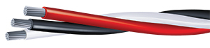 PRIORITY-PLEX 1-03 Aluminum XHHW-2 Cable, 600/1000V, Black, Red, White
