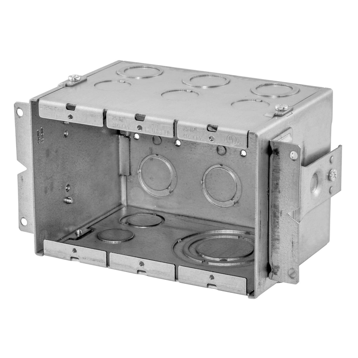 Wall Boxes, Data Box, Gangable, 3- Gang, 4" Depth, 2" KOs