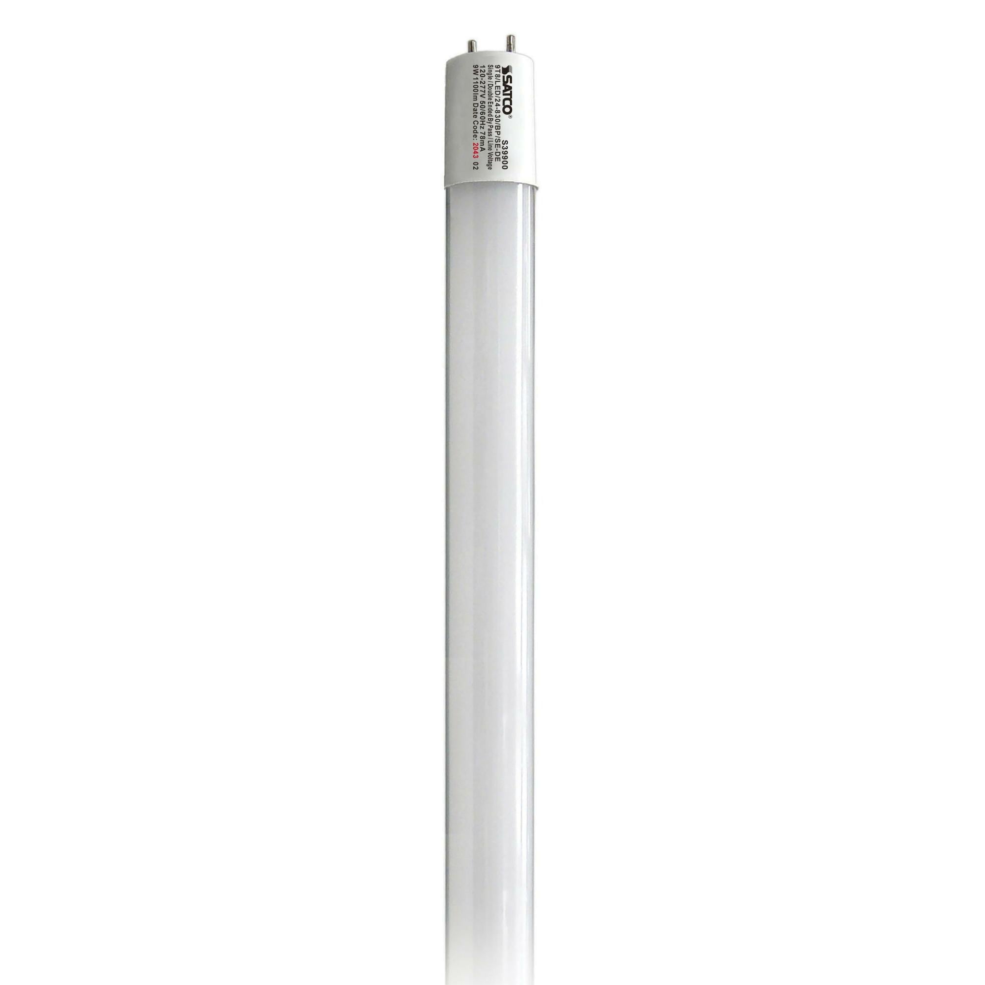 9W T8 LED - 2 ft. - 3000K - G13 Base - 50000 Hours - 1100L - Type B - BBP - 1 or 2 Ended Wiring