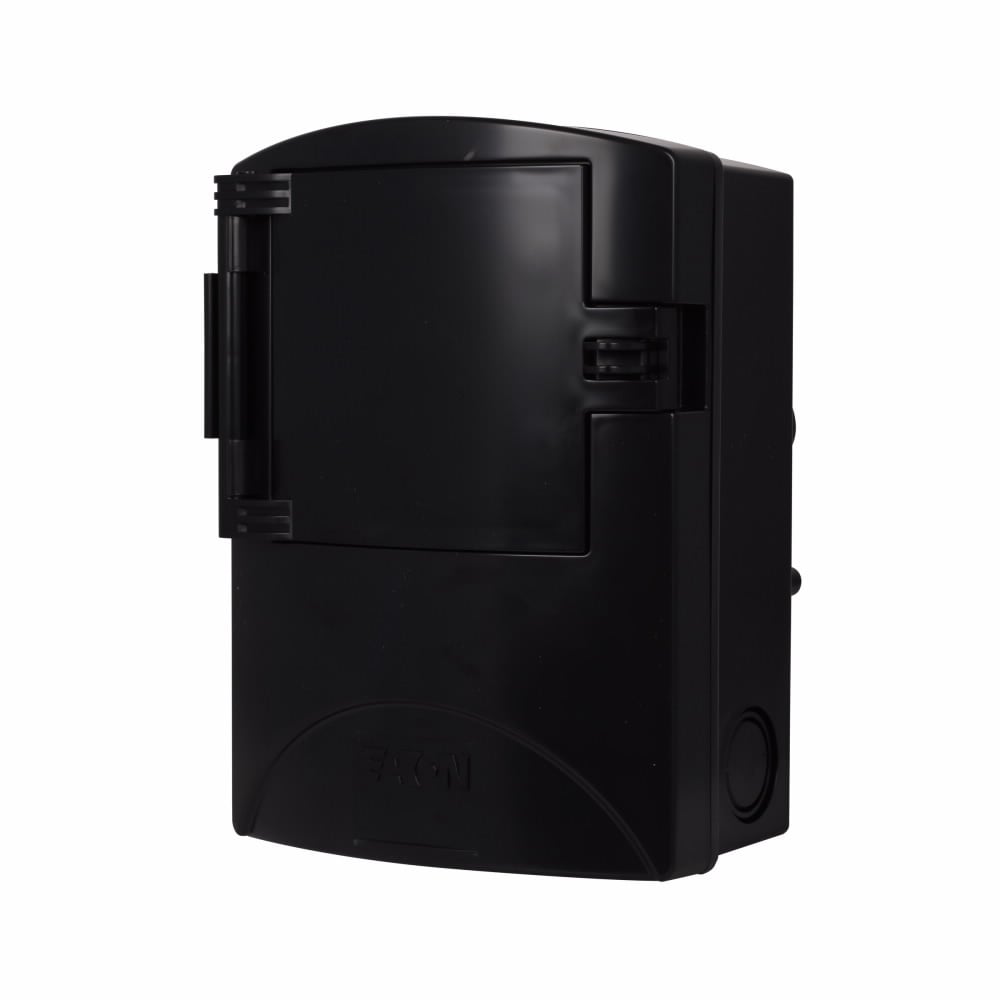 Eaton air conditioning disconnect, Non-fused pullout, 60A, 120/240V, 10 kAIC, #14-2 Cu/Al 60°C or 75°C, NEMA 3R Polycarbonate enclosure, 3 hp at 120V, 10 hp at 240V, Black