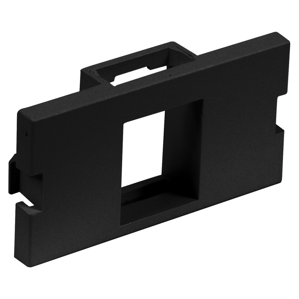Audio/Video Unloaded Module, Keystone, 1-Port, Flat, 1 Unit, Black