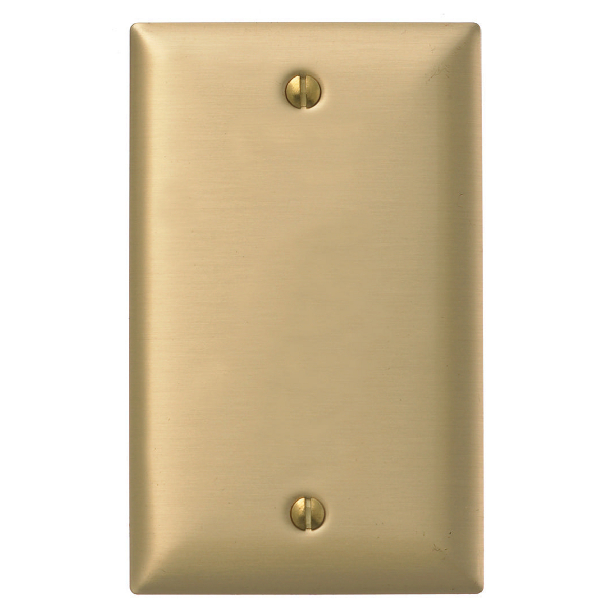 Wallplates and Boxes, Metallic Plates, 1- Gang, Blank, Standard Size, Brass Plated Steel