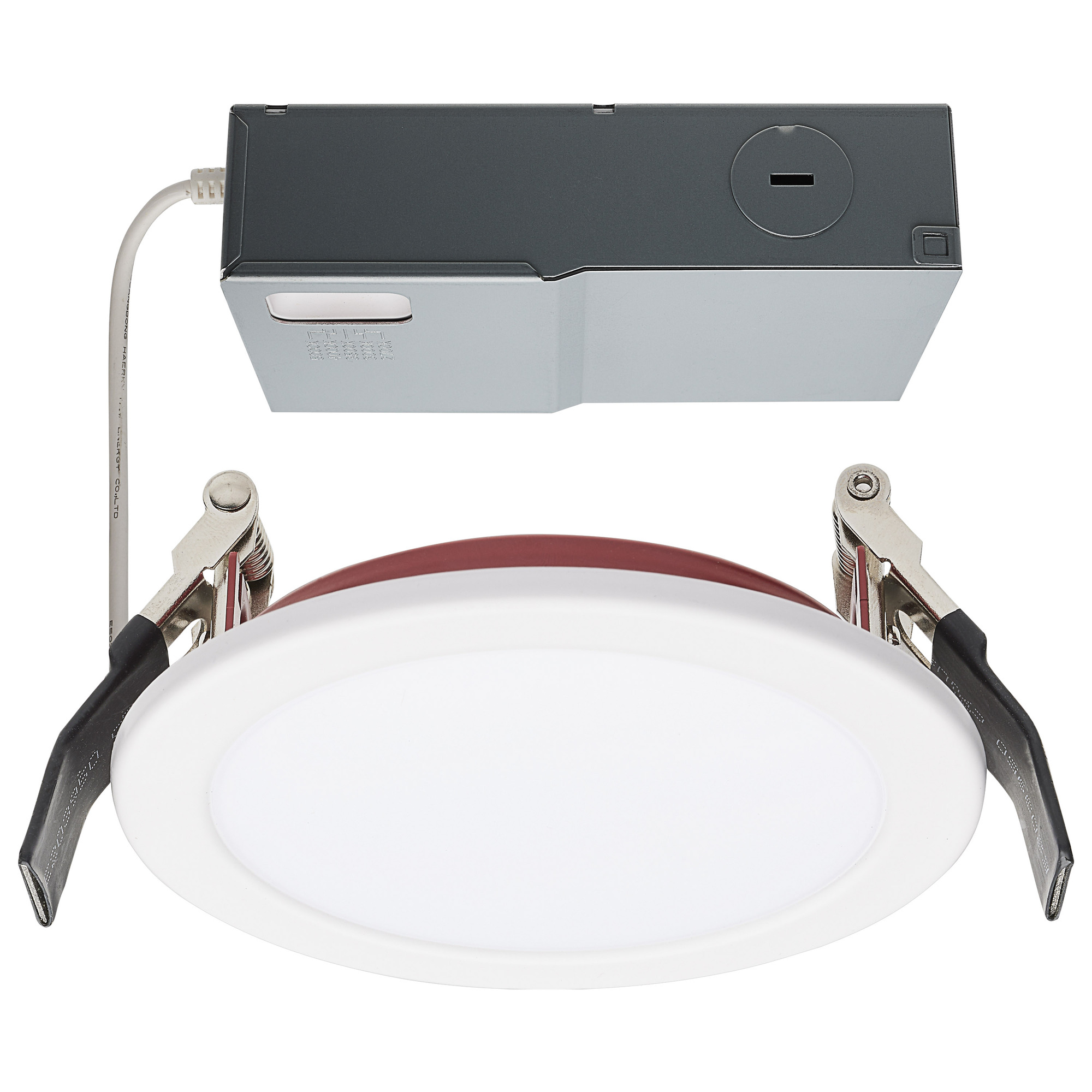 10W LED Fire-Rated 4-Inch Direct Wire Downlight - Round - White - CCT Selectable - 120V - Dimmable