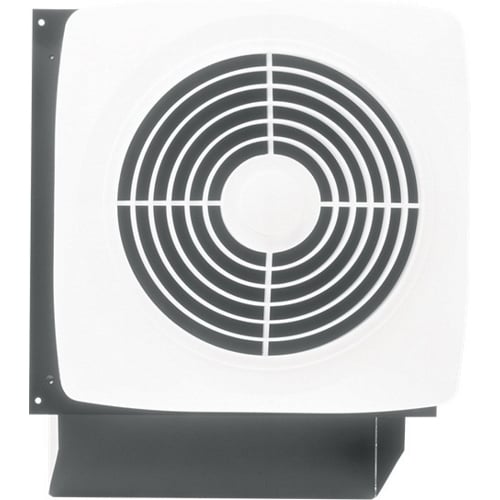 Broan 10-Inch 270 CFM Through Wall Ventilation Fan, White Square Plastic Grille, 7.0 Sones