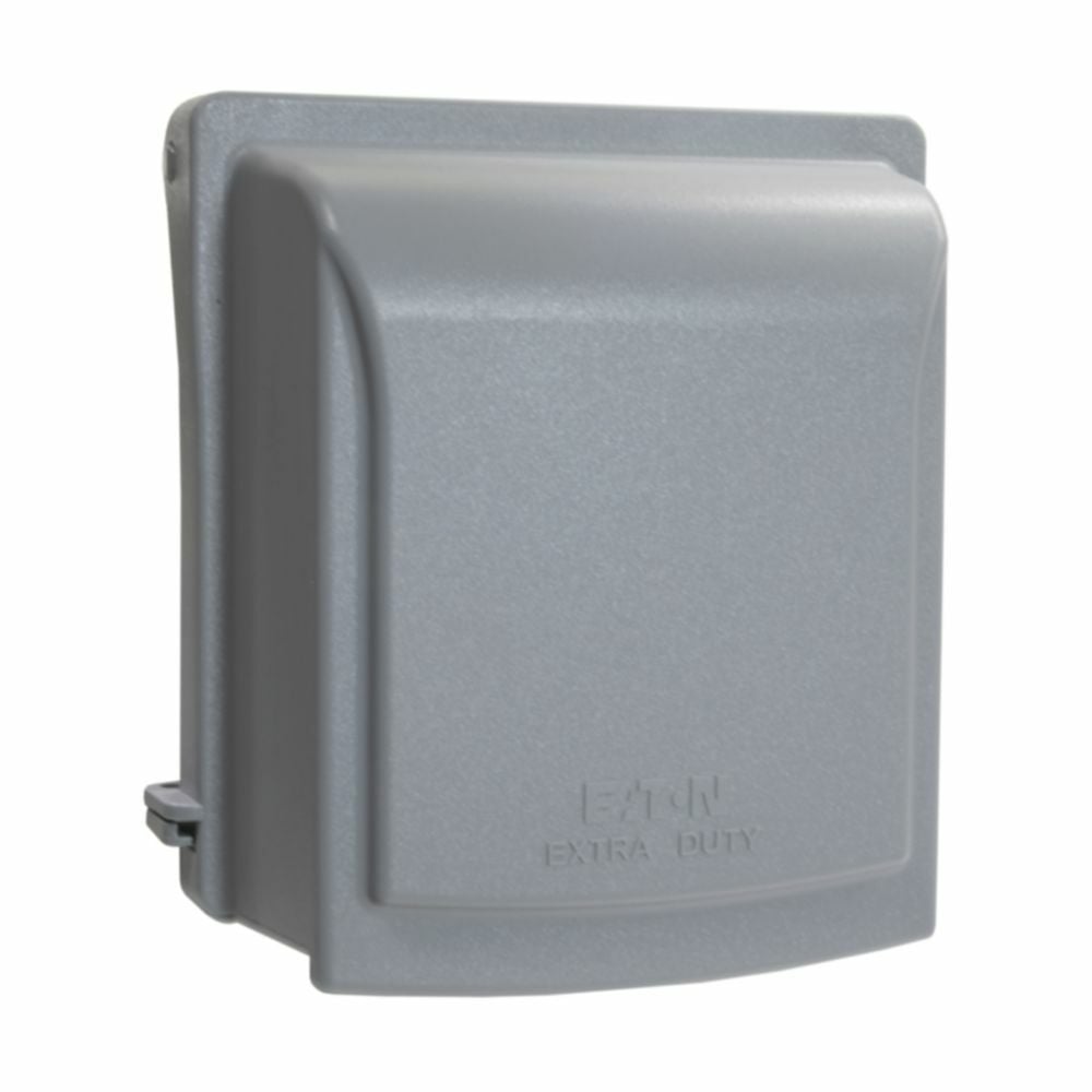 Eaton Crouse-Hinds series extra duty while-in-use cover, Bronze, 3.125" deep, Die cast aluminum, Vertical, 55:1 configuration, Two-gang