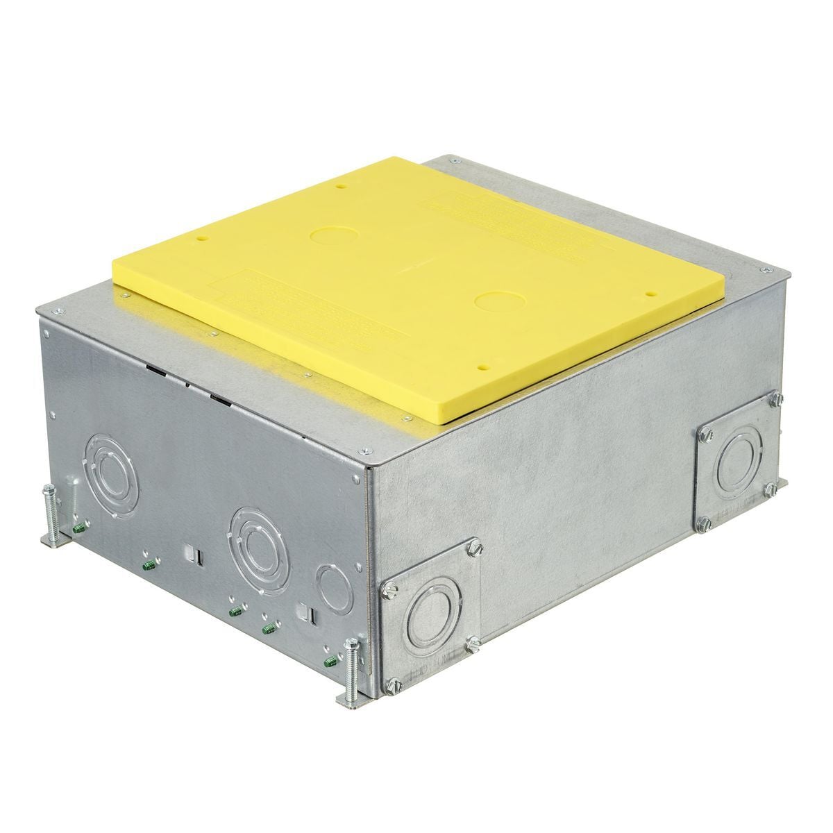 SystemOne ETERNAL Series Concrete Floorboxes, Galvanized Stamped Steel Box, Recessed, 8/10-Gang CFB E-Series Box for Rectangular Covers, 5.59" Minimum Depth of Pour