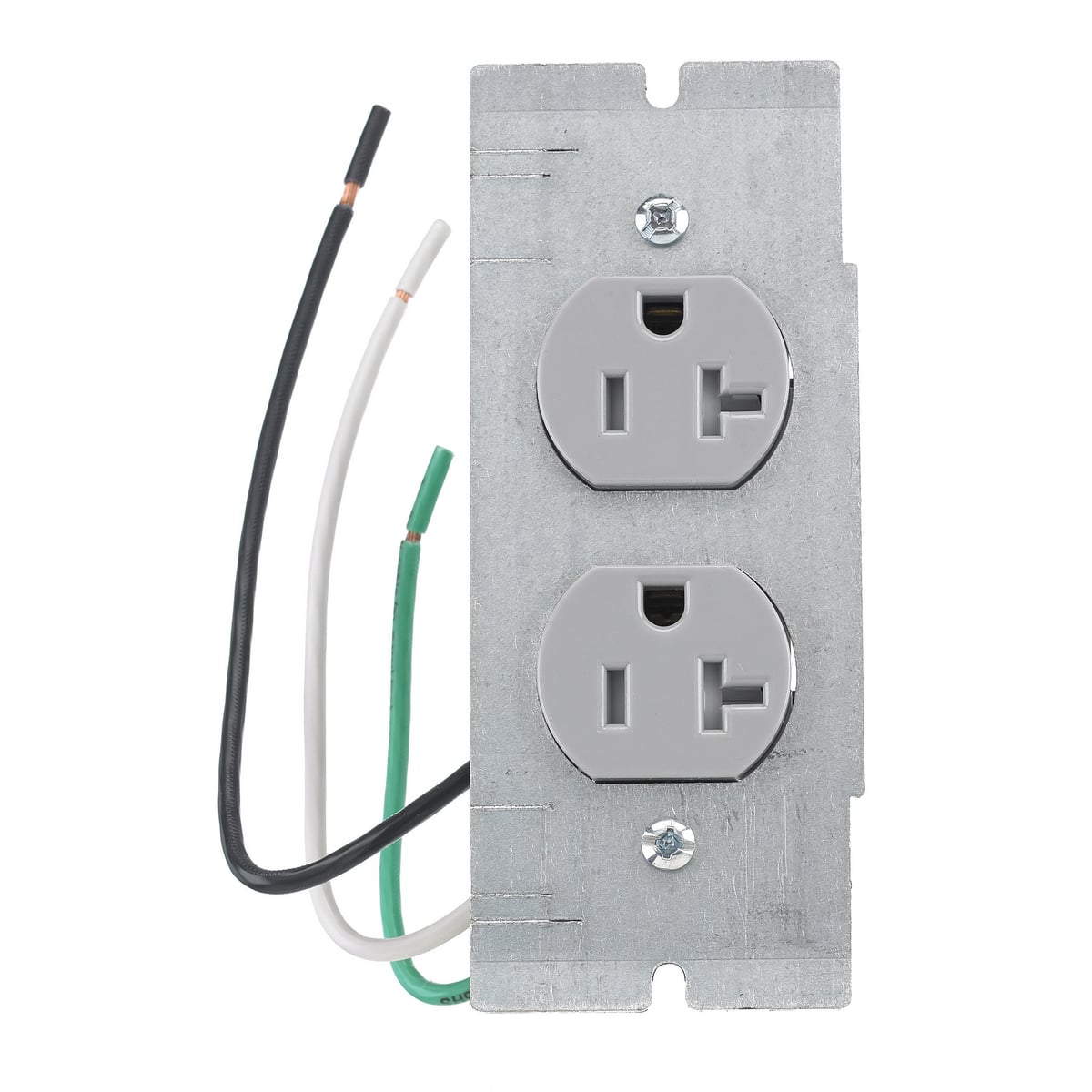 Concrete, Access, Wood Concrete, Access, Wood Floorboxes, Recessed, 2, 4, & 6-Gang Series, Pre-Wired Device Plate, CR20GRYTR with 18" Stranded Wire