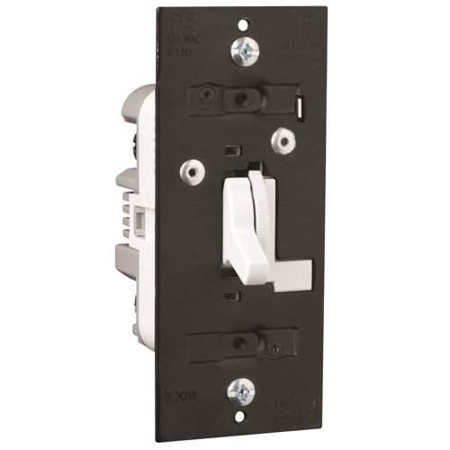 Pand,S Dimmers save energy and extend bulb life, energy-consumption reductions of up to 30perc are possible. The TD703P is convenient to operate with a standard ON/OFF toggle switch and separate dimming wheel for precise dimming control. Use specific suffix for color: W- white, BK- black, LA- light almond, I- ivory and no suffix for brown.