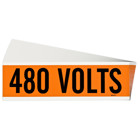 Label STYLE A BK on OR 480 VOLTS 25/PK
