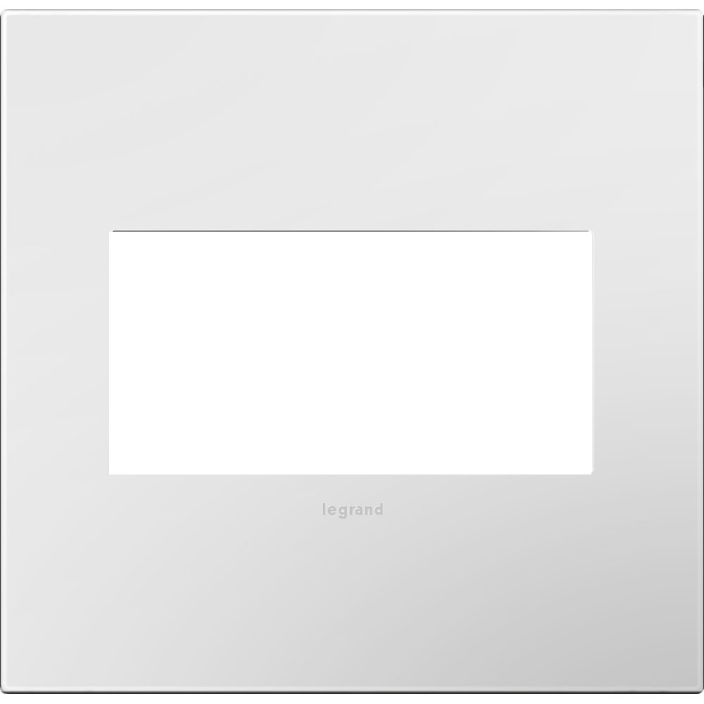 2-Gang 2-Module Wall Plate Gloss White on White