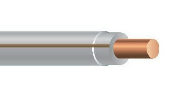 THHN Wire, 12 AWG, Gray/Brown, Solid, Copper Conductor, 2500 Foot Reel