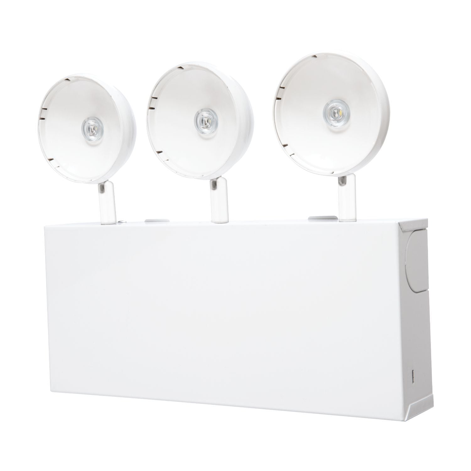 Triple Head LED Emergency Light, 80 ft coverage, WHite