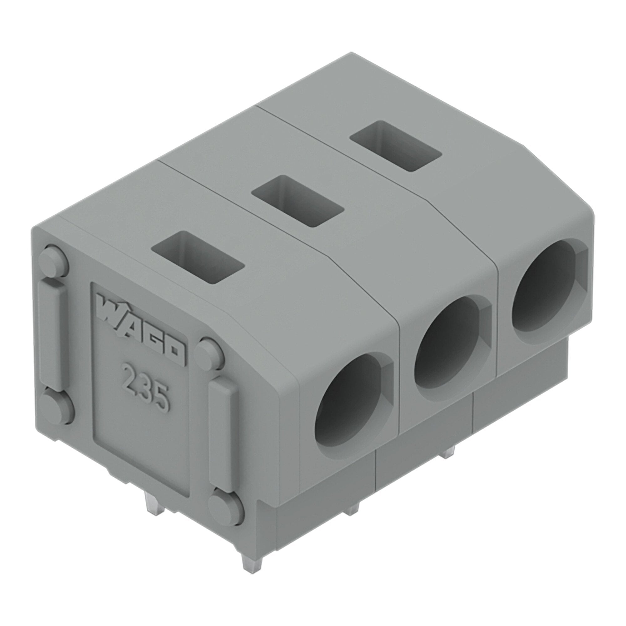 PCB terminal block; 2.5 mm; Pin spacing 5/5.08 mm; 3-pole; PUSH WIRE; 2,50 mm; gray