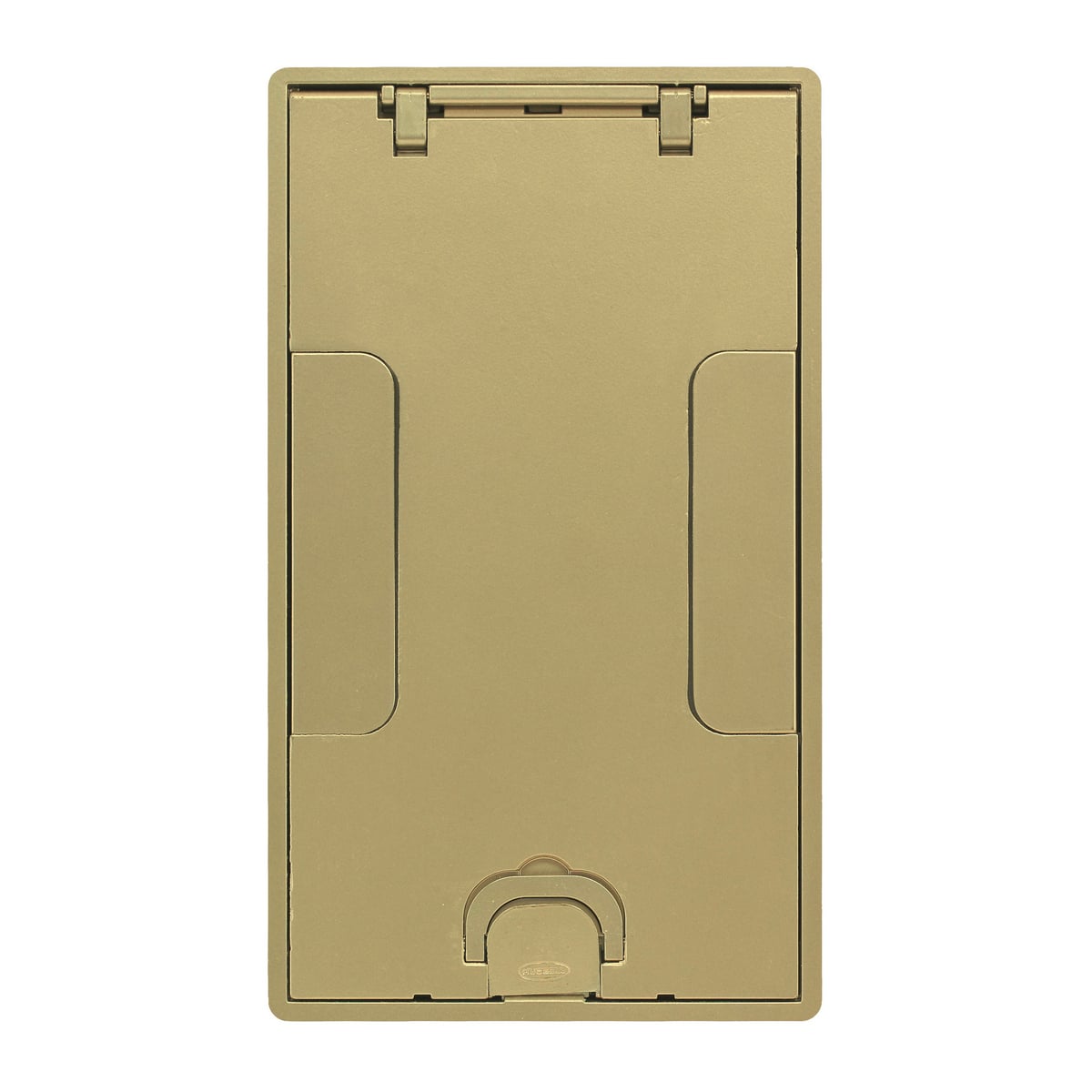 Concrete Floors, Recessed, CFB2G & CFB4G Rectangular Series, Flush Cover Assembly, Brass Powder Paint Finish
