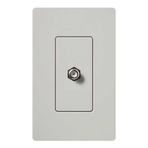 Claro, Satin, Single Cable TV Jack in palladium