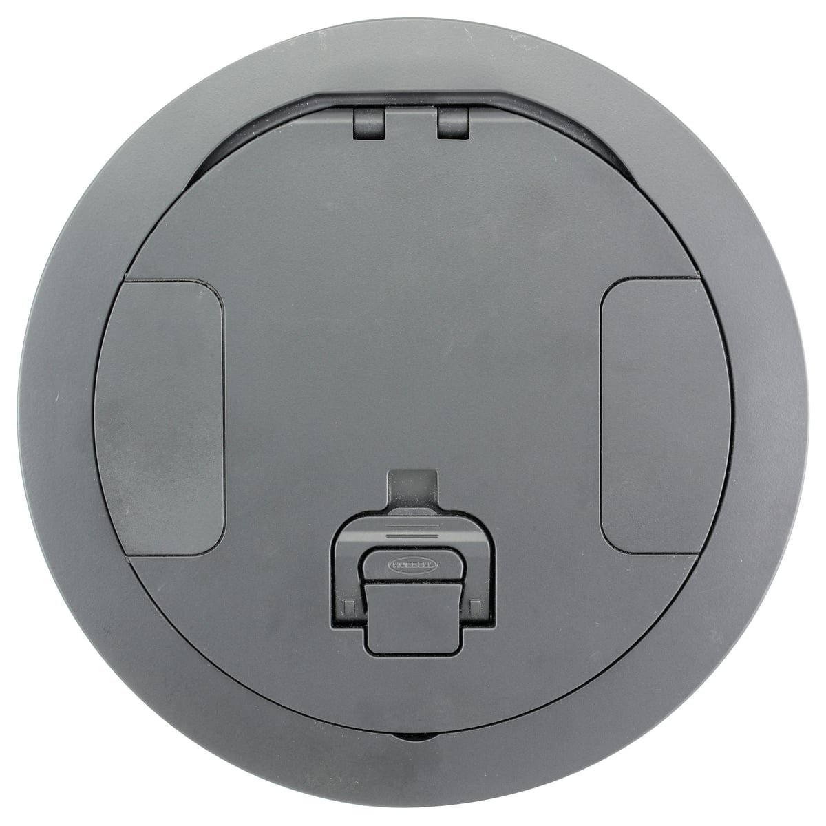Fire Rated Poke Throughs, Recessed 8" Series, Cover Assembly, Gray Powder Coat Finish