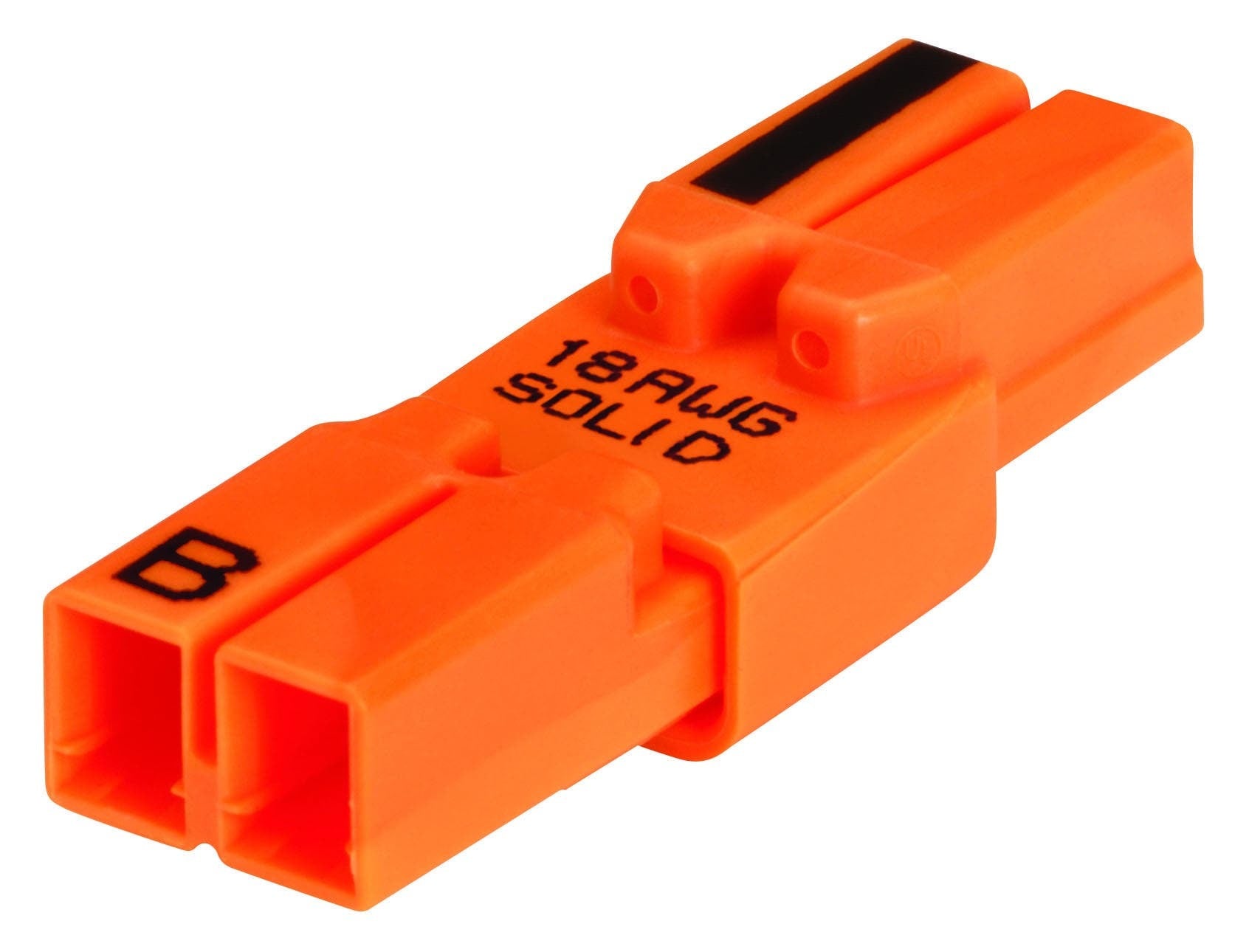 IDEAL, Luminaire Disconnect, PowerPlug, Solid 2-Wire, Wire Size: 18 AWG Solid, Amperage Rating: 3, 1.3, 1, 0.75, 0.60 AMP, Voltage Rating: 120, 277, 347, 480, 600 V, Material: Nylon Housing, Copper Alloy Contacts, Color: Orange, Model: 182, Flammability: UL 94V-0, Current Interruption: 10 Cycles Mint, Strip Length: 3/8 IN Plus Or Minus 1/16 IN, Number Of Circuits: 2 Or 3, Mating Or Unmating Force: 3 - 8 LBF, Temperature Rating: 105 DEG C