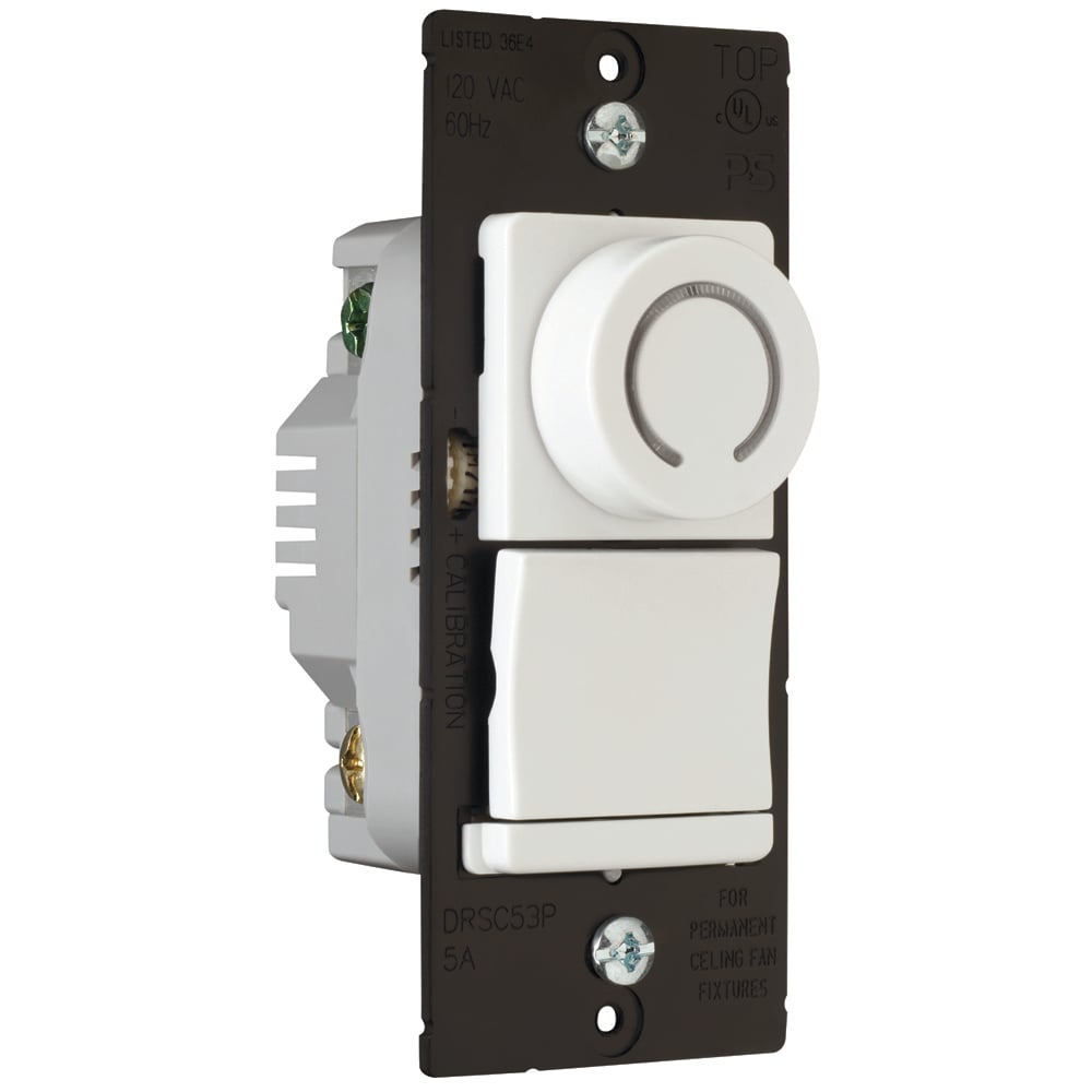 DRSC53PWV Decorator Rotary DR Series Fan Speed Control, White