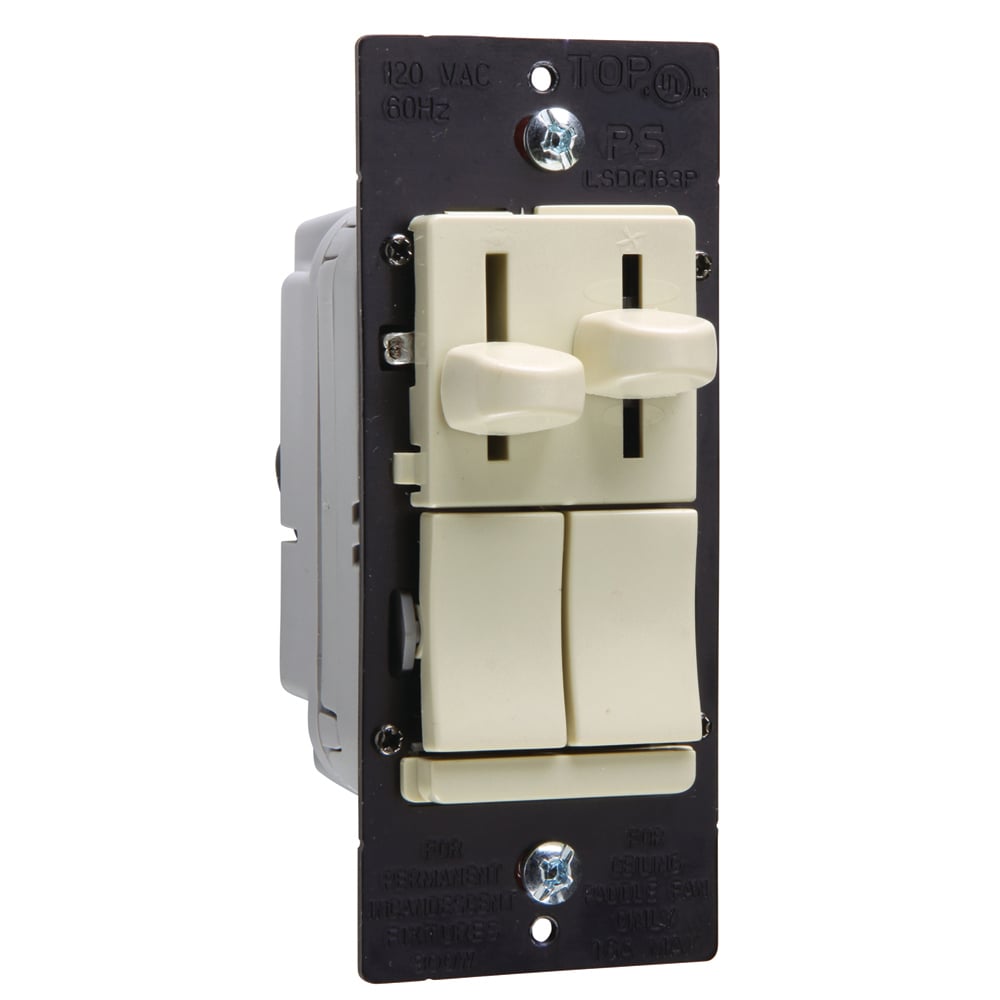 Preset 3-speed/3way/Fan Control with 3way Dimmer, 300w Ivory