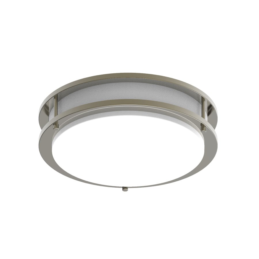 Surface & Flush Mounts 1100 Lumens Crv Field Adjustabled Flush Mounted Decorative 12 Inch Round 16W 90CRI Selectable 2700/3000/3500/4000/5000K 120V Brushed Nickel