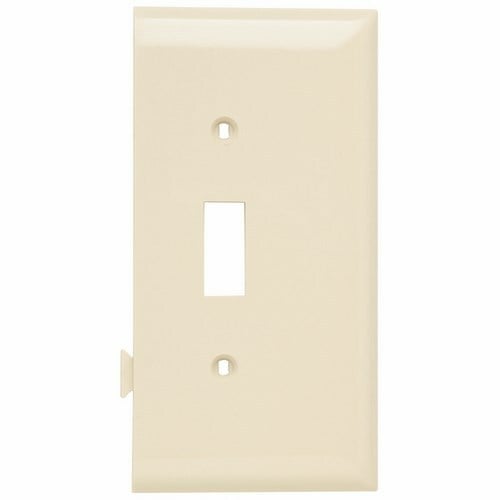 Sectional Wall Plate Semi-Jumbo Toggle End Section Light Almond