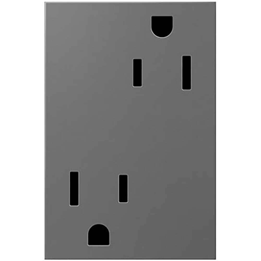 15A 125V Tamper-Resistant 3-Module Outlet, Magnesium