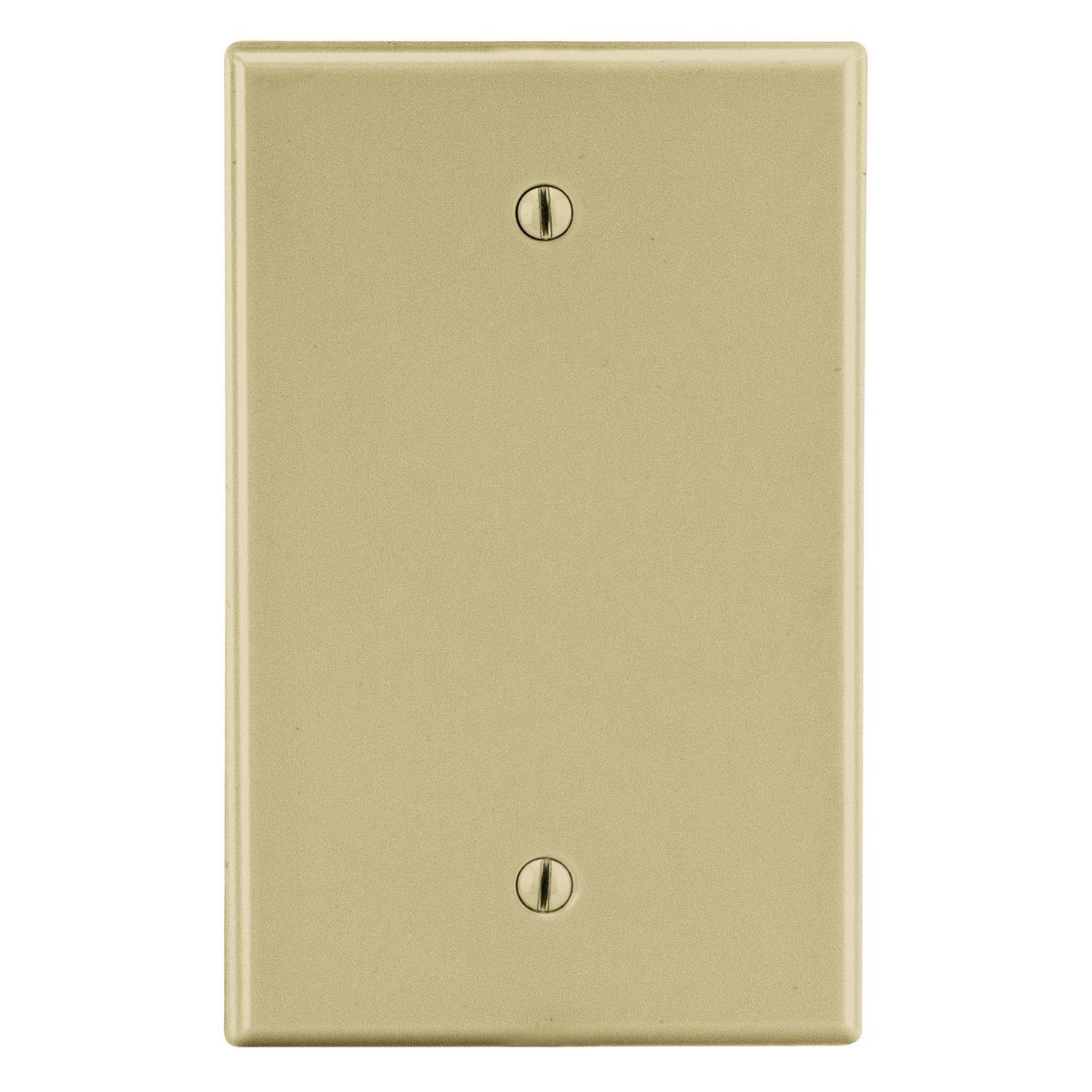 Wallplate, Mid-Size 1-Gang, Box Mount Blank, Ivory