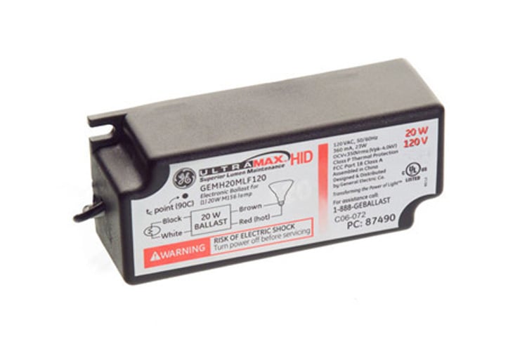 GE UltraMax eHID, 60 Hz, Normal Ballast Factor, 3.74 IN Length, 1.57 IN Width, 1 IN Height