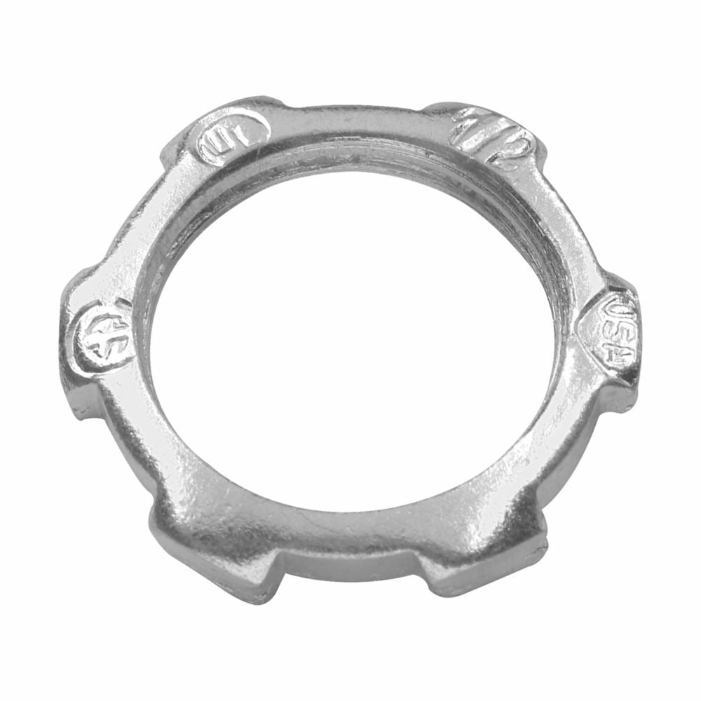 Eaton Crouse-Hinds series rigid/IMC conduit locknut, Zinc die cast, 1"