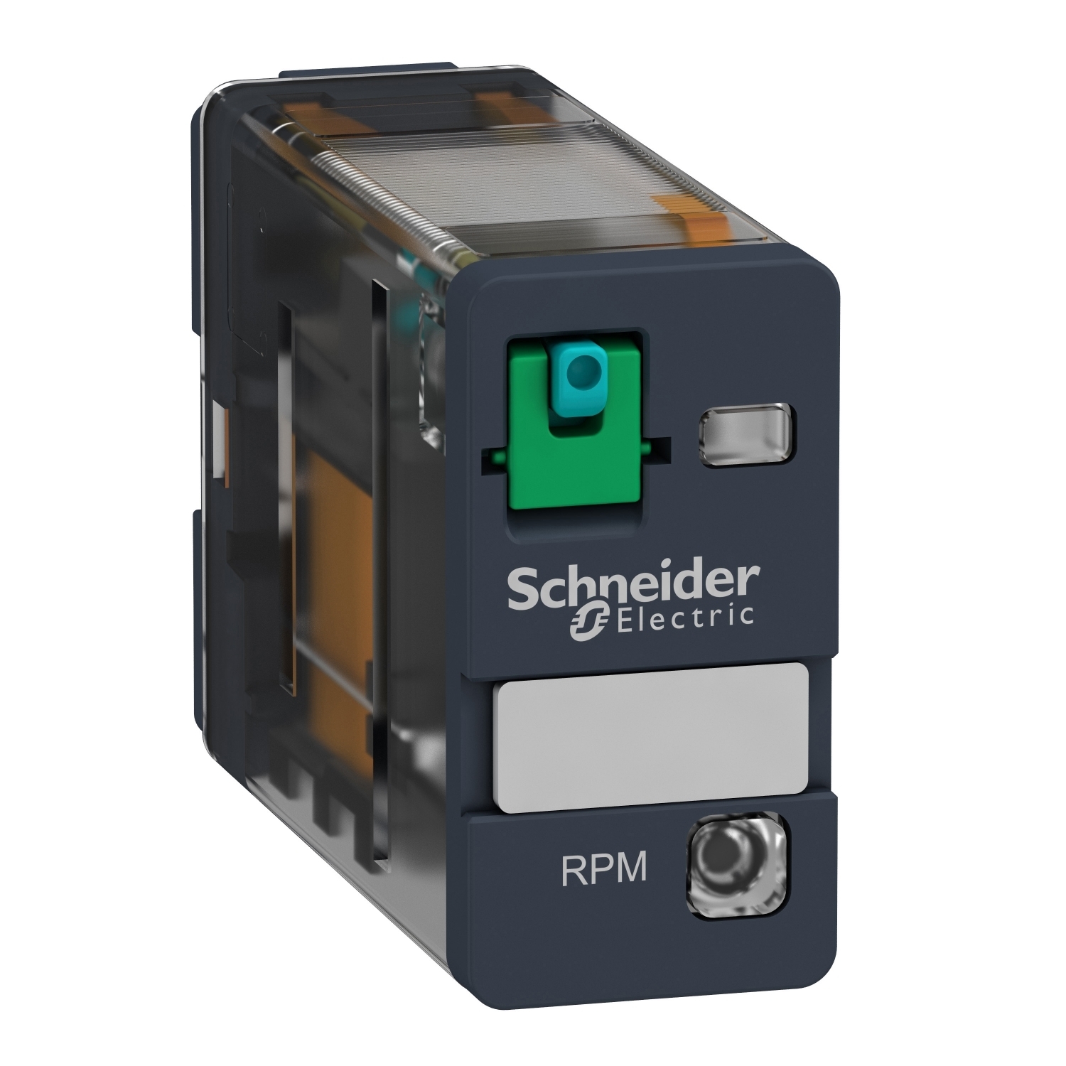 plug-in relay, Harmony electromechanical relays, 15A, 1CO, with LED, lockable test button, 12V DC