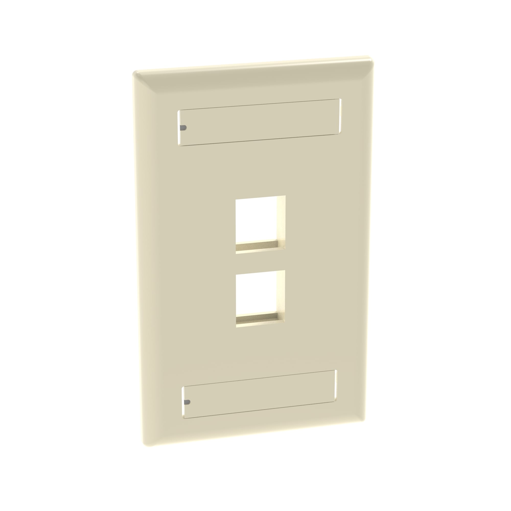 NK 2-port, single gang, flush mount face
